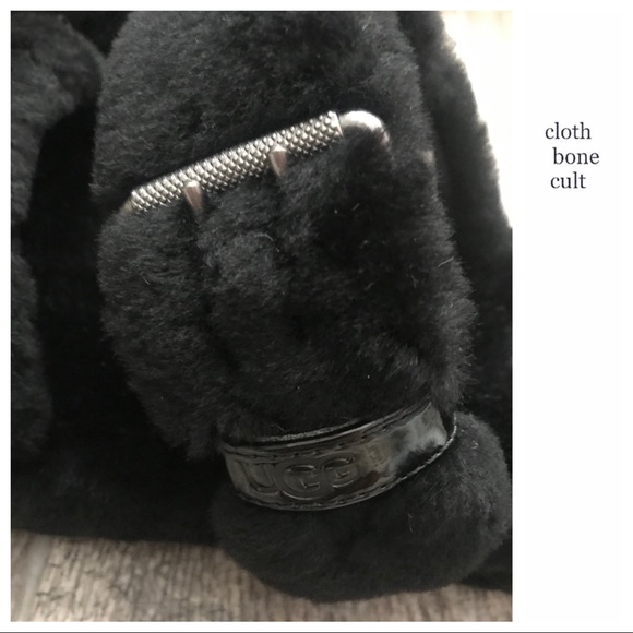 ✨New✨ UGG Black Fuzz Yeah Birkenstock-Style SLIDES - Picture 14 of 16